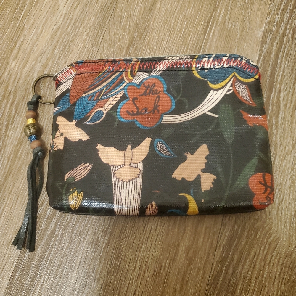 🔥THE SAK | SAKROOTS Peace Doves Coated Canvas Travel Cosmetic Pouch | Wristlet - Picture 2 of 8